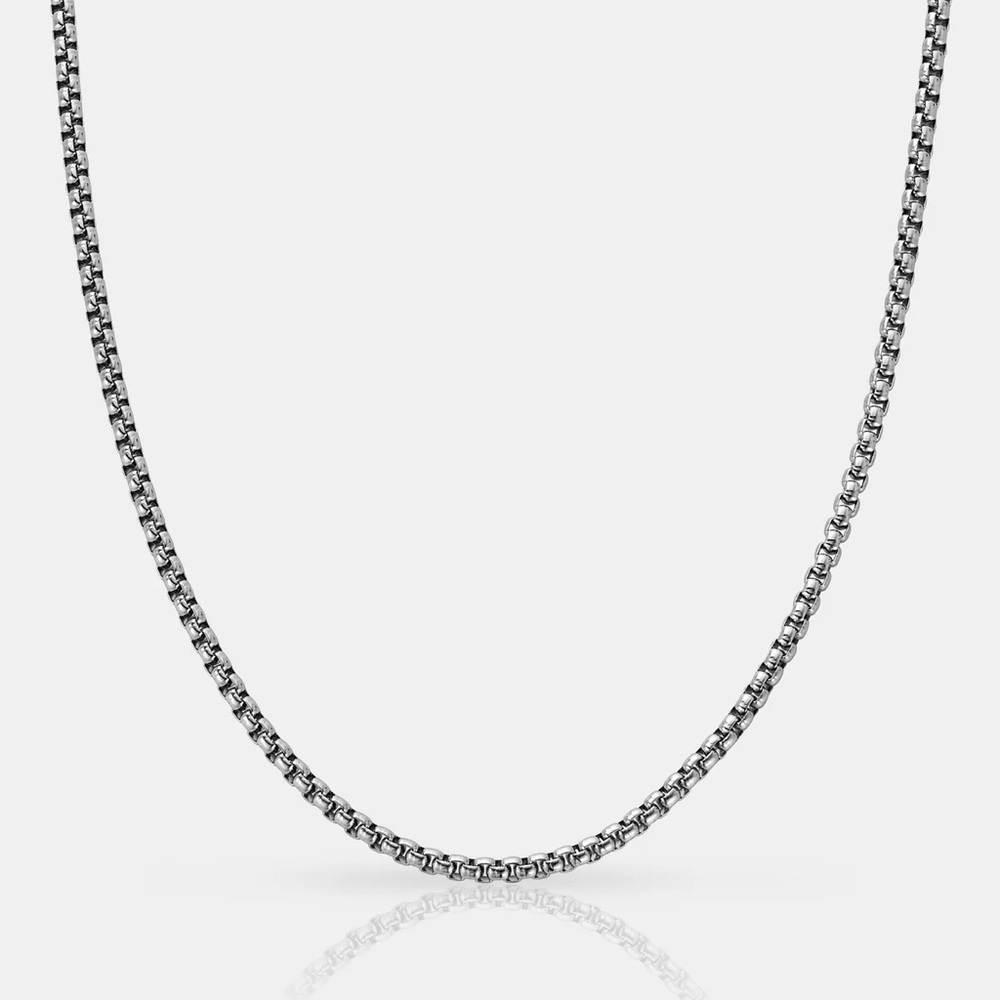 CRAFTD London Round Box Chain Silver 3mm 19.5”